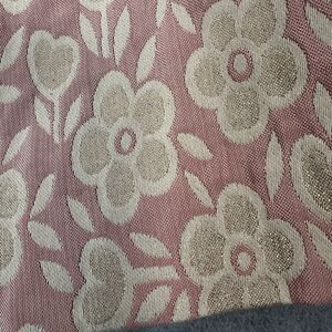 Vintage Harold's Women's Pencil Skirt Jaquard Brocade Gold Pink flower sz 8